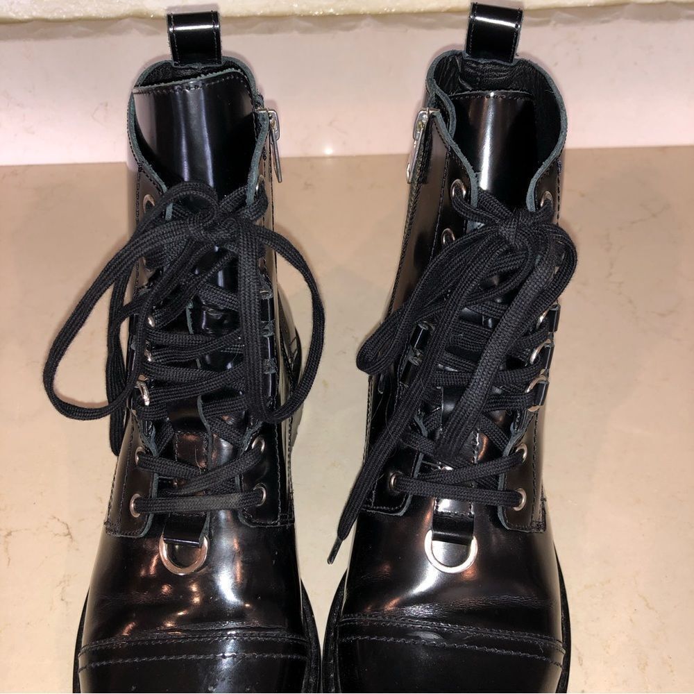 NWOT All Saints Lira Patient Leather Hiker Combat Boots - Picture 10 of 17